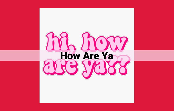 How Are Ya: A Collaborative Masterpiece with Enduring Musical Impact