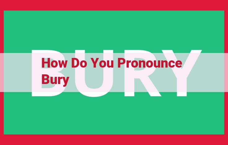 Master the Pronunciation of "Bury": A Guide to Perfecting the /bɜːr/ Sound