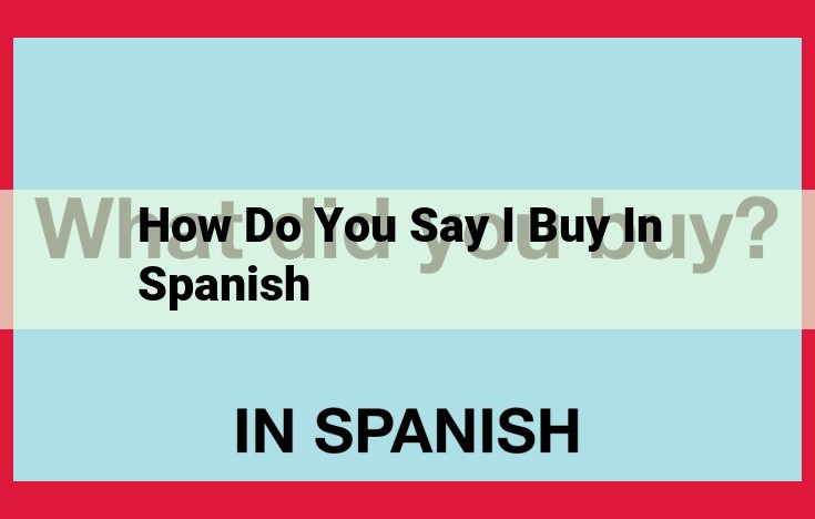 How to Say "I Buy" in Spanish: A Simple Guide for Purchase Transactions