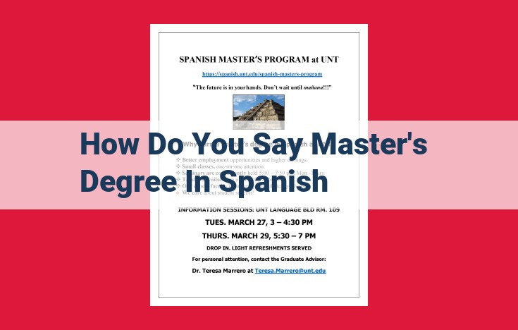 Master's Degree in Spanish: Comprehensive Guide to Maestría