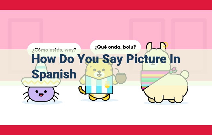 How to Say "Picture" in Spanish: A Comprehensive Guide