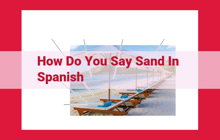 Understanding the Spanish Translations for Sand: Arena, Playa, and Beyond