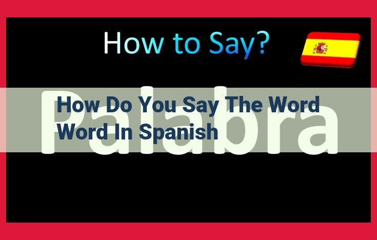 Essential Spanish Vocabulary for Language and Communication