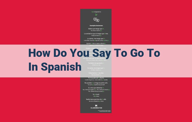 Learn to Express "To Go" in Spanish: Essential Guide to "Ir"