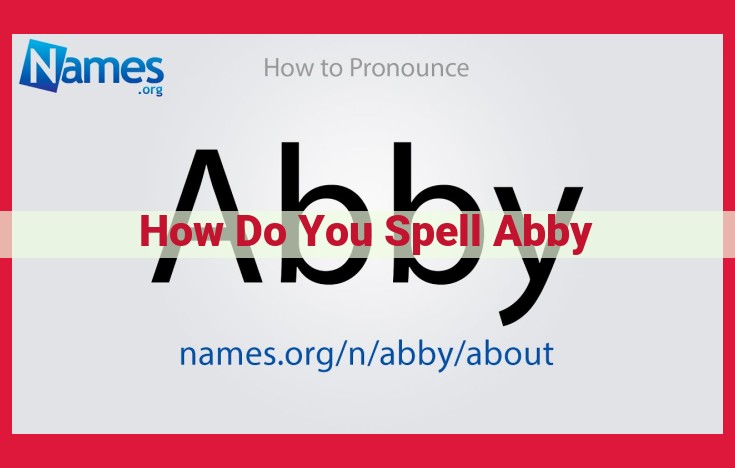 How to Spell Abby: A Comprehensive Exploration of the Name's Origins, Geography, History, and Impact