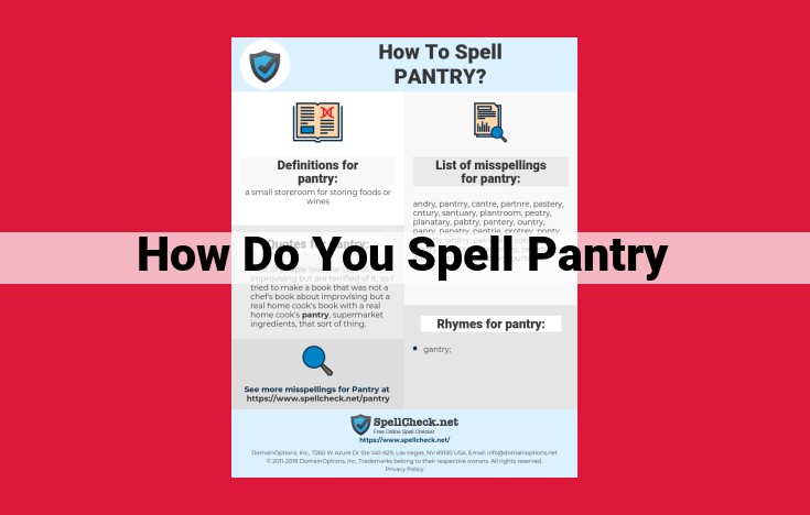 Correct Spelling and Spelling Variants of "Pantry"