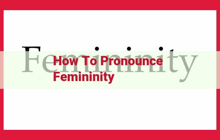 SEO-Optimized Title: Understanding Femininity: Pronunciation, Language, and Cultural Influences