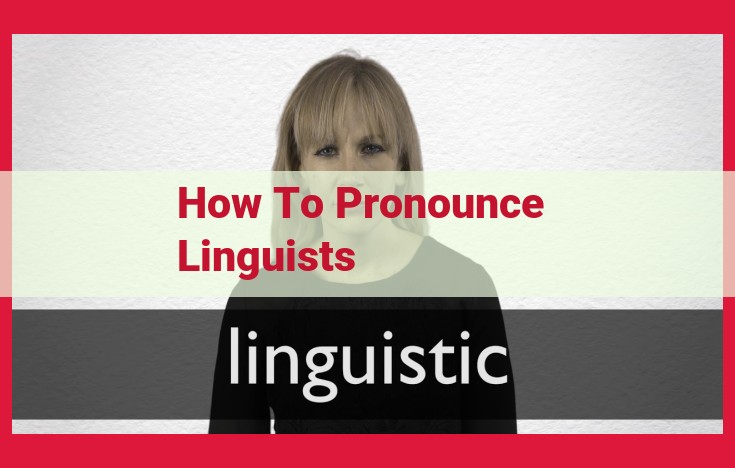 Master Pronunciation: Dividing and Stressing "Linguists" for Clear Speech