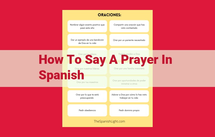 Praying in Spanish: A Guide to Connecting with God