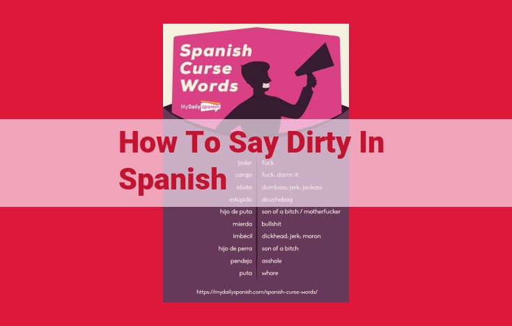 The Comprehensive Guide to Understanding and Communicating Dirtiness in Spanish