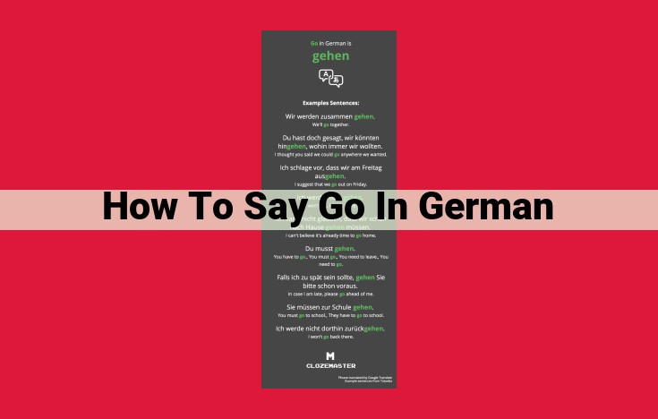 Learn How to Say "Go" in German: Essential Guide for Beginners