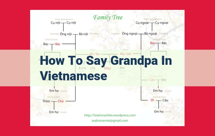 How to Address Your Grandfather in Vietnamese: A Guide to Closeness and Respect