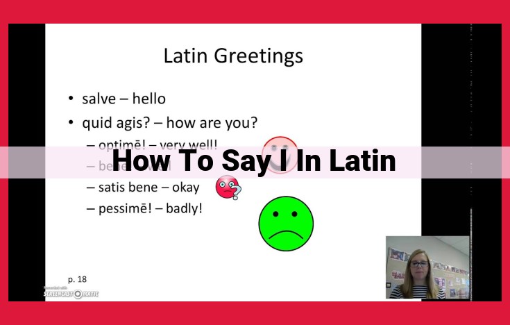 Understanding the Latin Pronoun "Ego" for Enhanced Communication