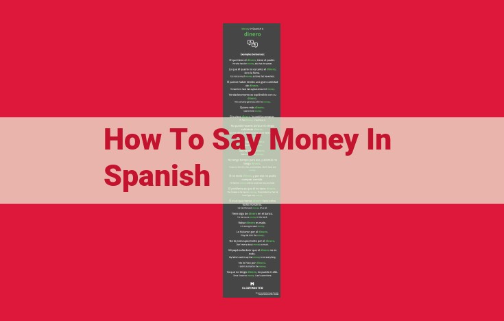 Mastering Spanish: The Ultimate Guide to "Money" Terminology