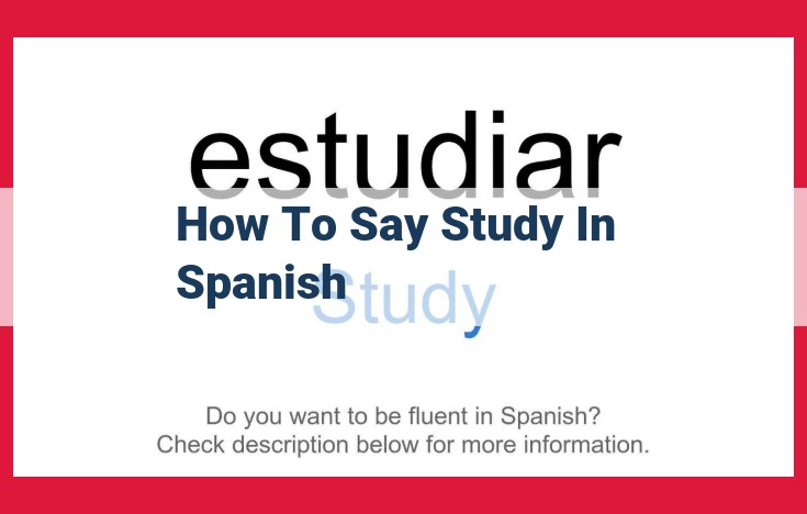 Definitive Guide: How to Say "Study" in Spanish (Step-by-Step)