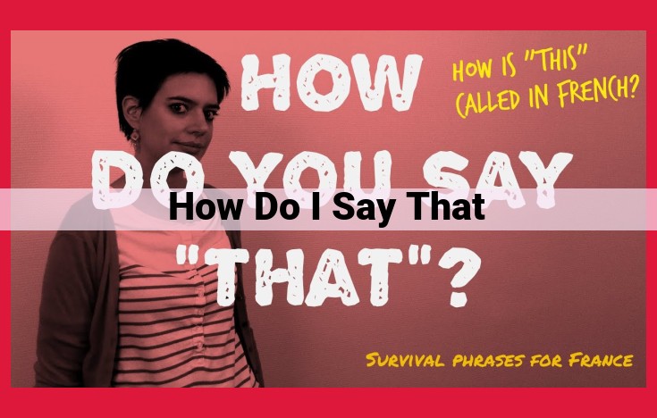 Master Language Nuances with "How Do I Say That?" Optimize for SEO: (1) Integrate Keywords: - "Language Nuances" - "Synonyms" - "Antonyms" - "Word Relationships" - "Modern Language Processing" (2) Target Audience: - Language learners - Writers - Language enthusiasts (3) Clear and Concise: - "Master Language Nuances" clearly conveys the purpose of the guide. - "With 'How Do I Say That?'" adds context and intrigue. (4) Use Numbers: - "5 Essential Elements" emphasizes the comprehensive nature of the guide. (5) Call-to-Action: - "Master it Today" encourages readers to take action and improve their language skills. Final Optimized Title: Master Language Nuances with "How Do I Say That?" | 5 Essential Elements for Effective Communication