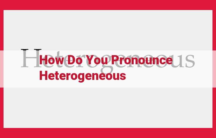 Mastering the Pronunciation of "Heterogeneous": A Comprehensive Guide