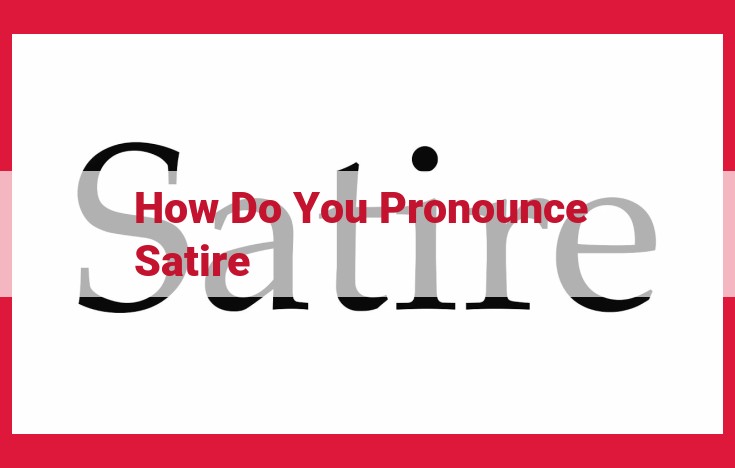 Master the Pronunciation of Satire: Unlock Its Nuances and Enhance Your Appreciation