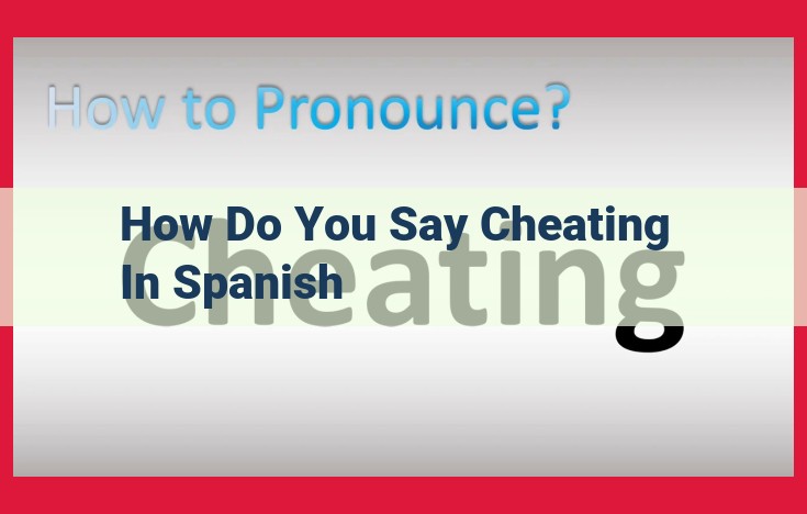 How to Say "Cheating" in Spanish: Exact Translation and More