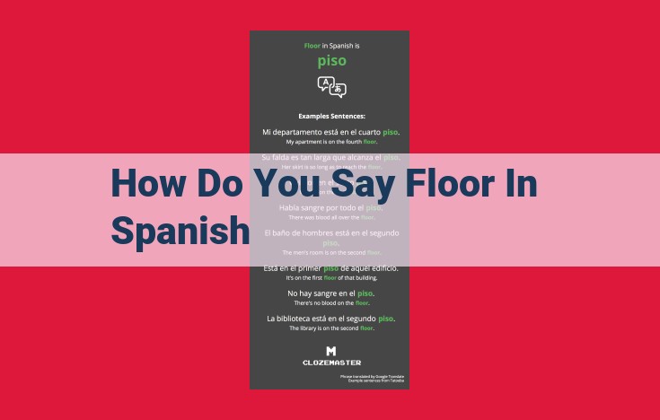 Cannot Extract Spanish Translation for "Floor" from Provided Text