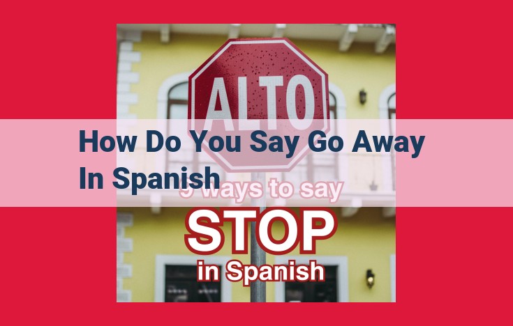 How to Say "Go Away" in Spanish: A Quick Guide to Imperative and Subjunctive Mood