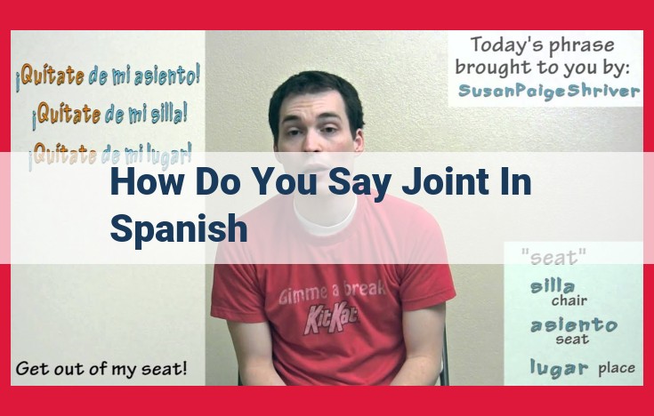 Ultimate Guide to Understanding "Joint" in Spanish: What is "Articulación"?