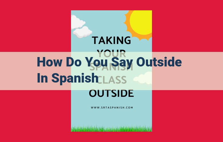 How to Translate "Outside" to Spanish: The Essential Guide to "Afuera"