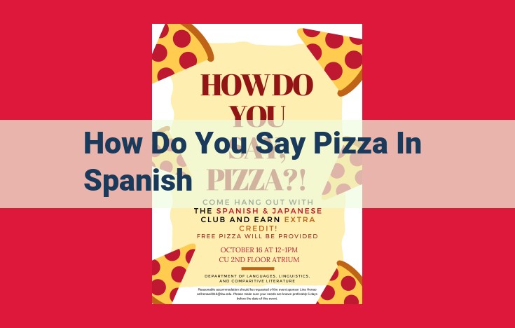 How to Say "Pizza" in Spanish: Your Ultimate Guide