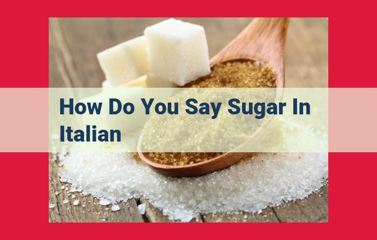 Unveiling the Culinary Charm of Italian Sugar: A Comprehensive Guide to "Zucchero"