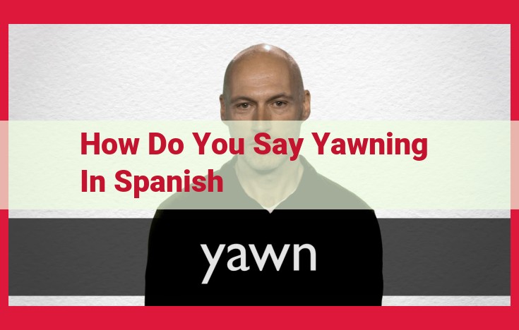 Spanish Translation and Usage Guide for Yawning: Bostezar