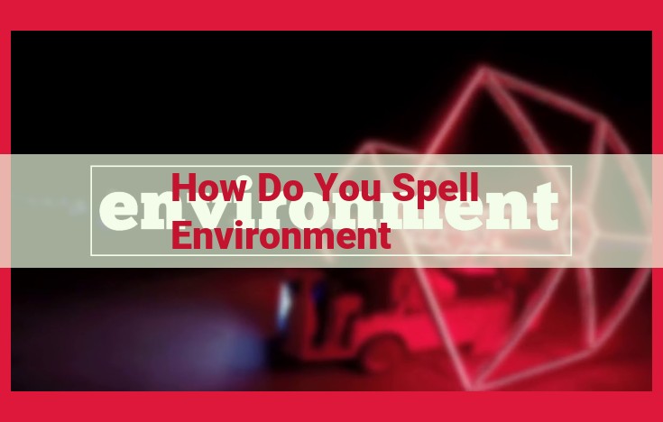 Comprehensive Guide to Spelling and Understanding the Term "Environment"