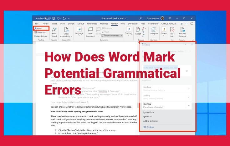 Word Mark: Identifying and Correcting Grammatical Errors Effortlessly