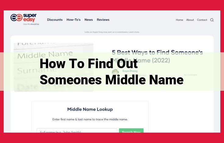 How to Find an Individual's Middle Name: A Comprehensive Guide to Essential Documents