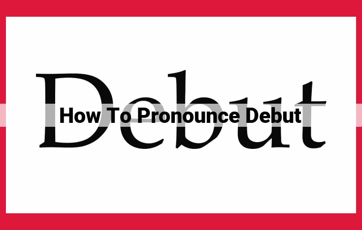 How to Pronounce "Debut": Master the Correct Emphasis and Pronunciation