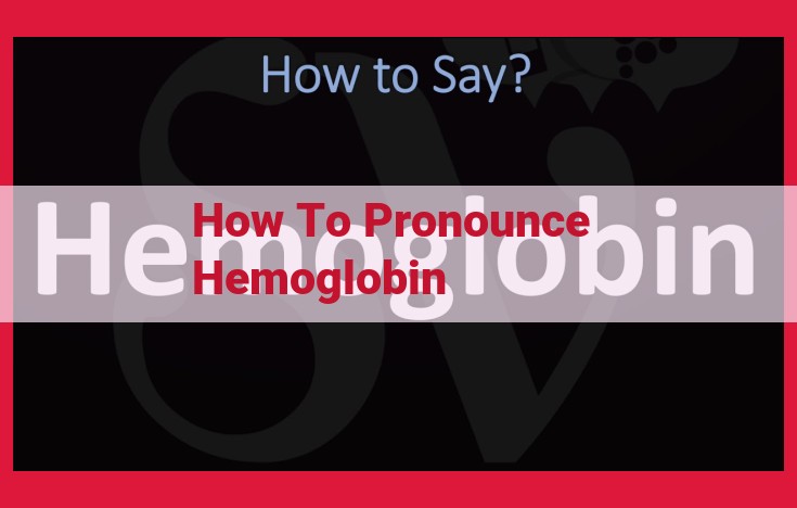 Pronouncing Hemoglobin: A Comprehensive Guide