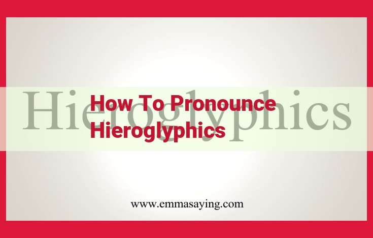 Understanding the Ancient Phonetics of Hieroglyphics: A Linguistic Journey