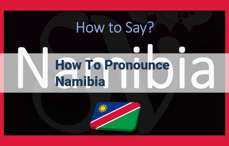 Mastering the Pronunciation of "Namibia": A Step-by-Step Guide