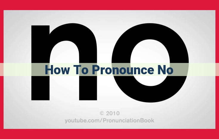 Optimize for SEO: No Pronunciation Information Available for "No"