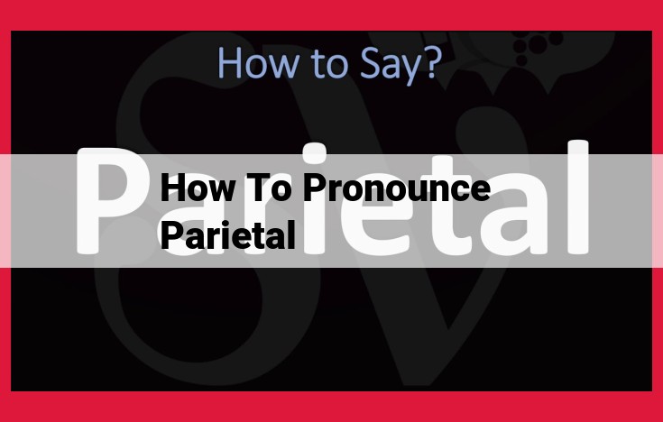 How to Pronounce Parietal (Medical Terminology)