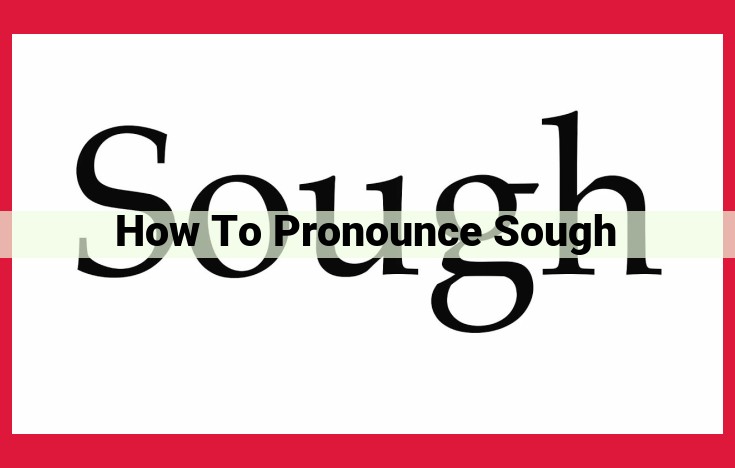 Pronunciation of "Sough": IPA Symbolism and Sound Production