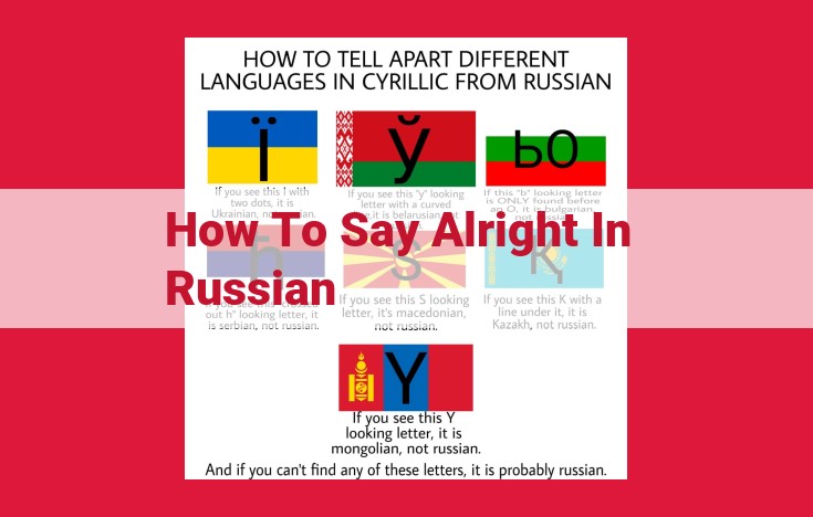 How to Say "Alright" in Russian: A Comprehensive Guide to "Хорошо"