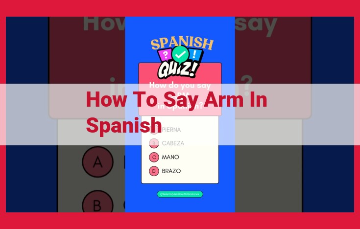 Ultimate Guide to Translating "Arm" in Spanish: Essential Vocabulary for Fluent Communication