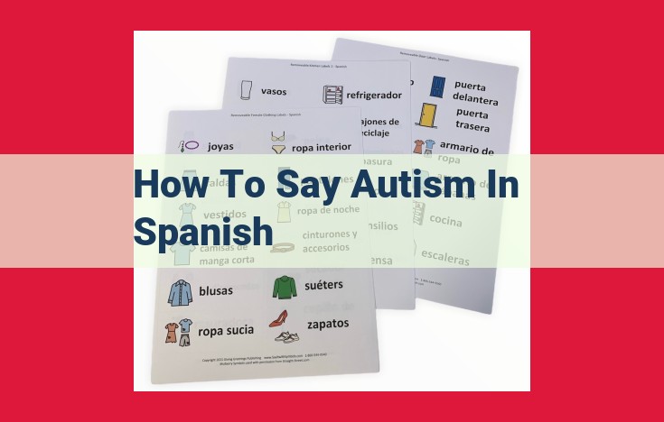 Spanish Terminology for Autism Spectrum Disorders: Autismo, TEA, CEA, and Síndrome de Asperger