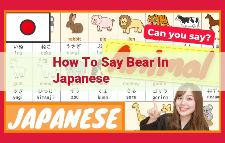 A Comprehensive Guide to Understanding the Japanese Word for "Bear"