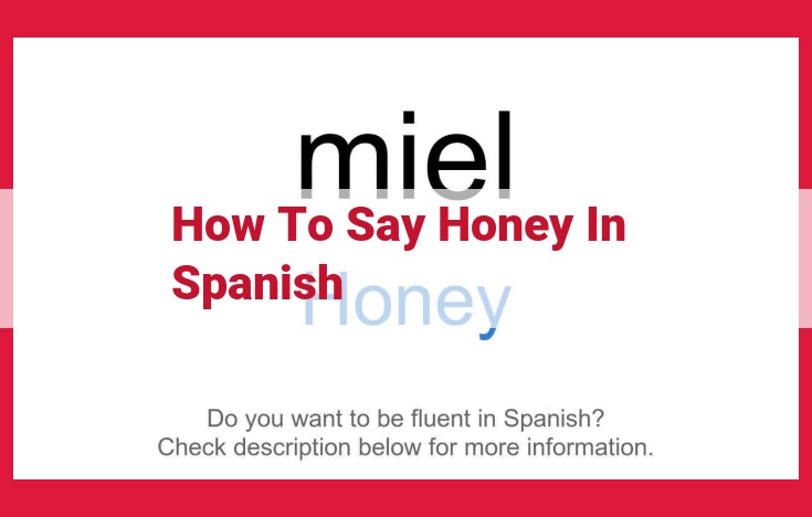 Honey in Spanish: "Miel" Explained with Etymology and Cultural Significance