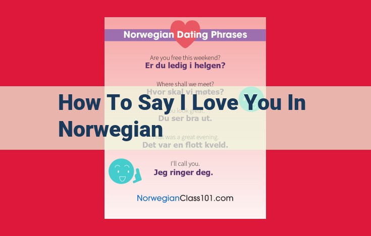 How to Say "I Love You" in Norwegian: A Comprehensive Guide