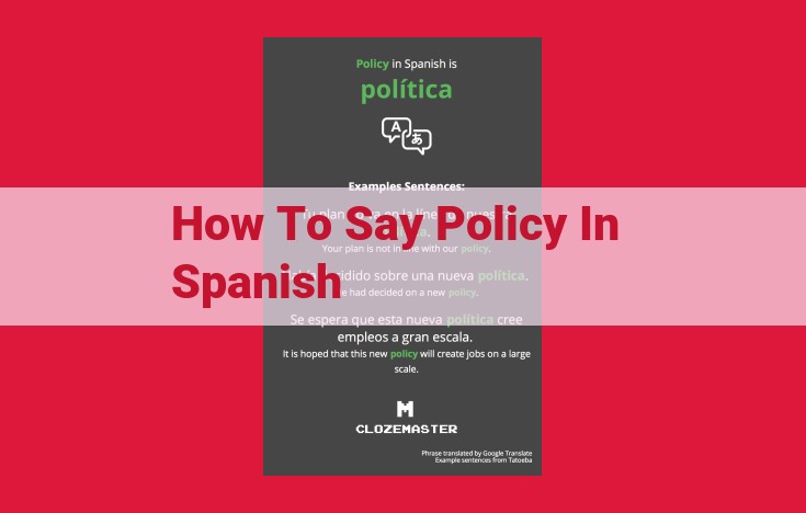 Policy Translation: "Política" in Spanish - Navigating Global Affairs and International Issues