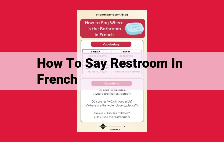 How to Say "Restroom" in French: A Comprehensive Guide to "Les Toilettes"