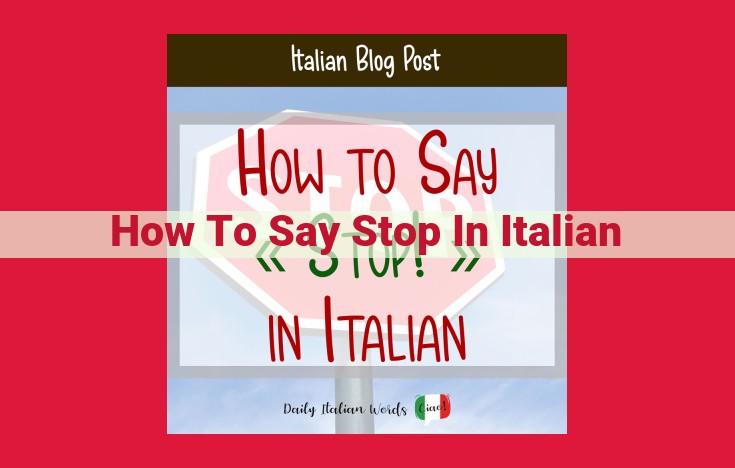 Mastering Cessation Expression in Italian: Expand Your Communication Skills