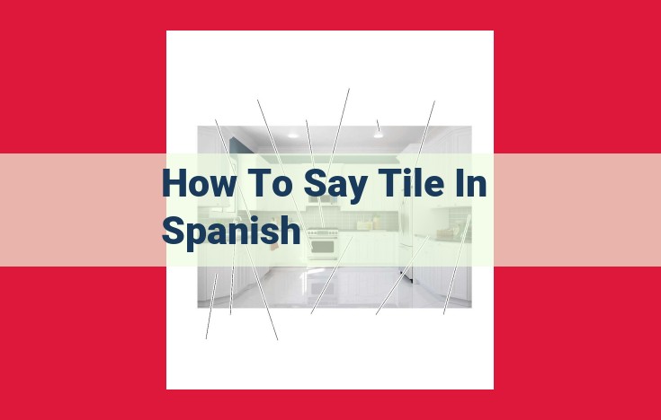 A Comprehensive Guide to Spanish Tile Terminology: Materials, Styles, and Installation Essentials